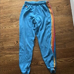 Blue Joggers with colorful Stripe